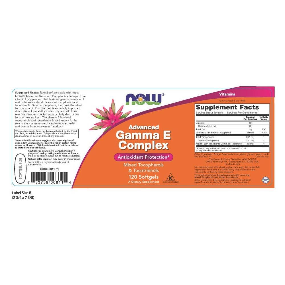 Advanced Gamma E Complex - 120 Softgels - Foto 3