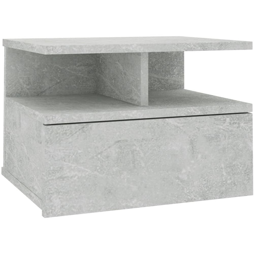 Comodino Pensile Grigio Cemento 40x31x27cm in Legno Multistrato - Foto 2