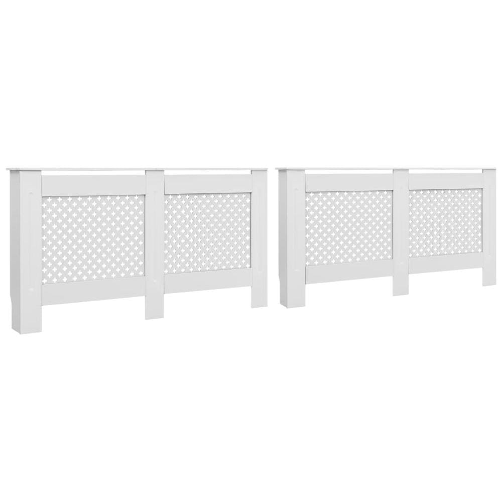 Coperture Per Radiatori 2pz Bianche 152x19x81,5 Cm In Mdf - Foto 1