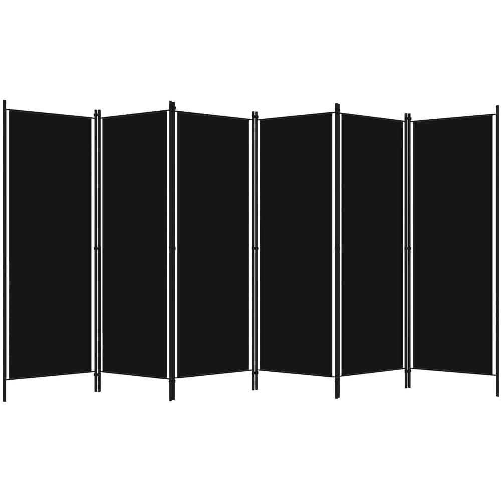 Paravento A 6 Pannelli Nero 300x180 Cm - Foto 2