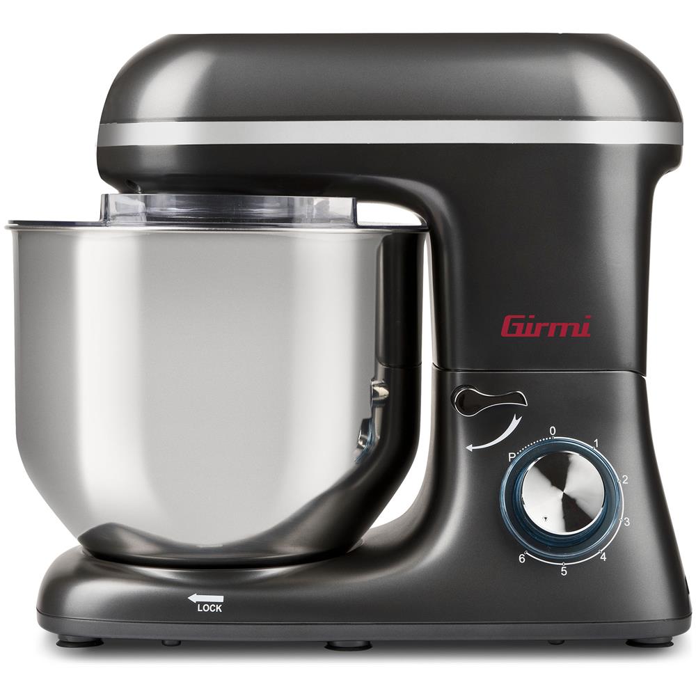 Impastatrice Planetaria IM46 con Capacità 8 Litri  6 Velocita Potenza 1800W Colore Nero Acciaio Inossidabile - Foto 1