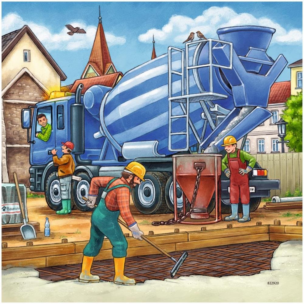 Puzzle 3x49 Elemente - Groe Baumaschinen (092260)  - Foto 2