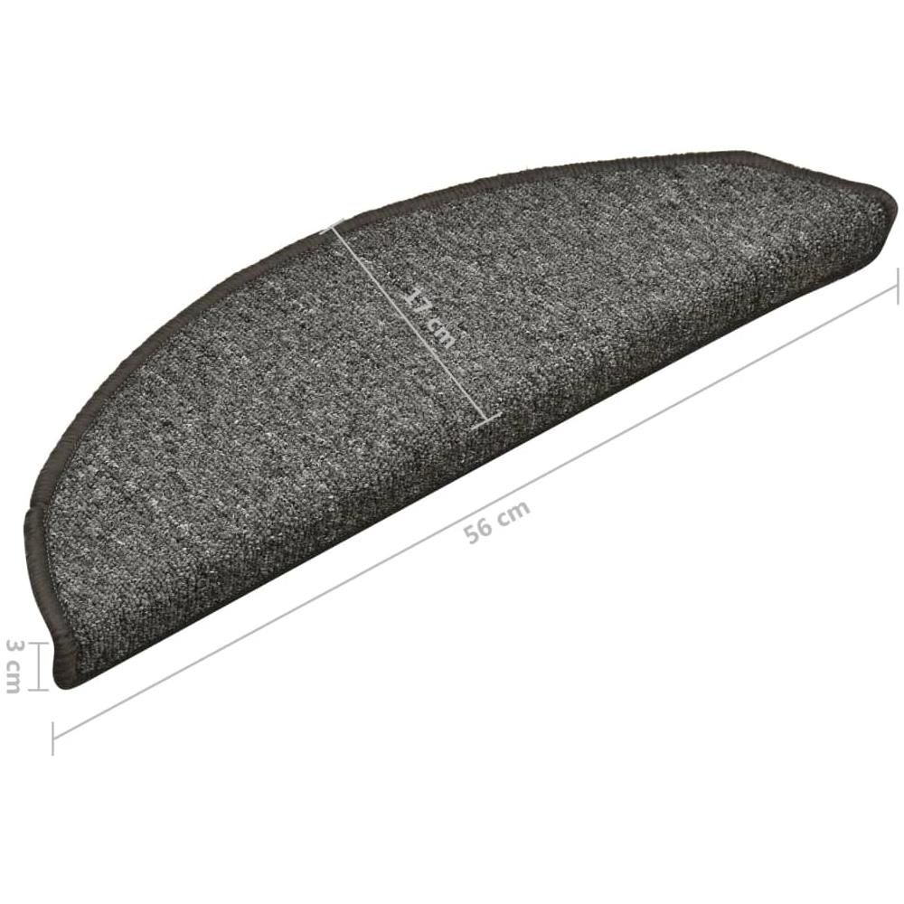 Tappetini Per Scale 15 Pz Grigio Scuro 56x17x3 Cm - Foto 7