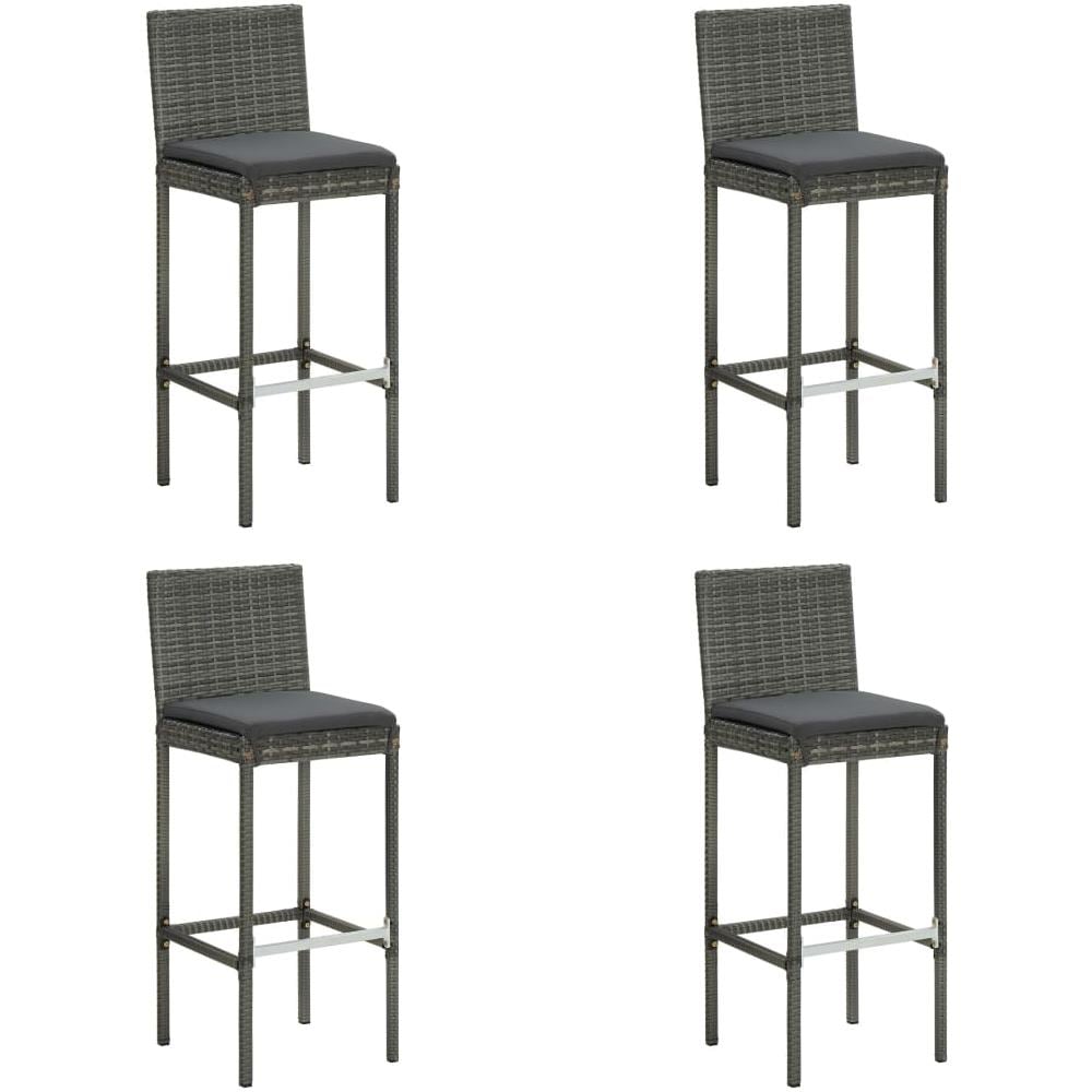 Set Bar da Giardino 5 pz con Cuscini Grigio - Foto 3