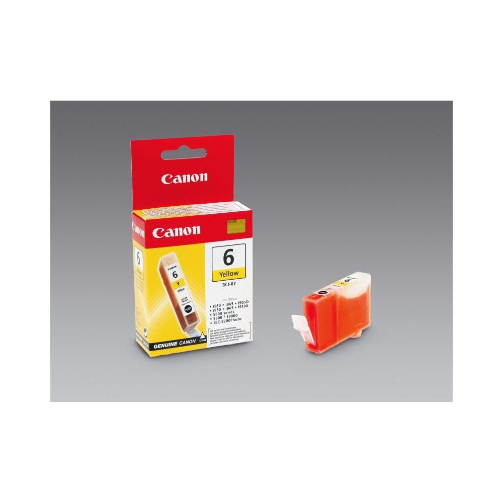 BCI-6Y Cartuccia Ink Originale Gialla per Canon BJC 8200 Capacità 280 Pagine - Foto 2