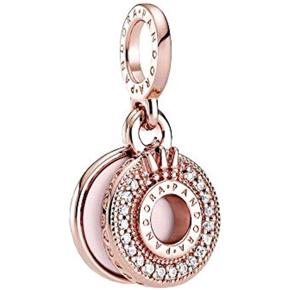 Ciondolo Scintillante Con Pave Crown O In Oro Rosa - Foto 1