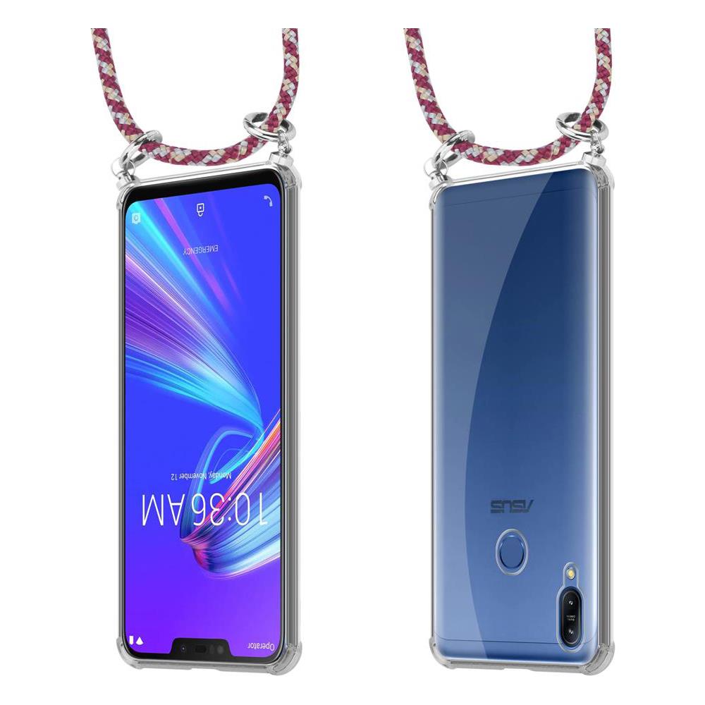 Catena Di Telefoni Cellulari Compatibile Con Asus Zenfone Max M2 In Rosso Giallo Bianco - Coperchio Protettivo In Silicone Con Anelli D'argento, Cinturino In Corda E Custodia Staccabile - Foto 8