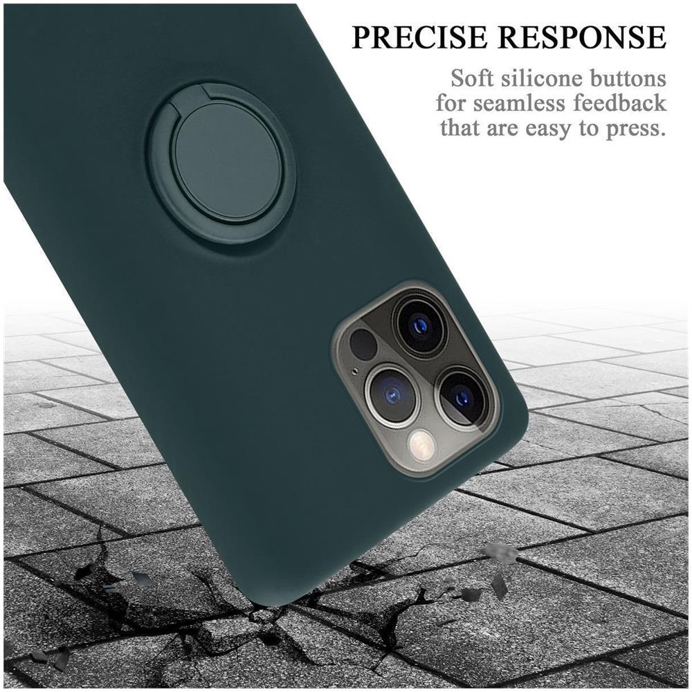 Custodia Compatibile Con Apple Iphone 12 Pro Max In Liquid Verde - Coperchio Protettivo In Silicone Tpu Flessibile Con Anello - Foto 8
