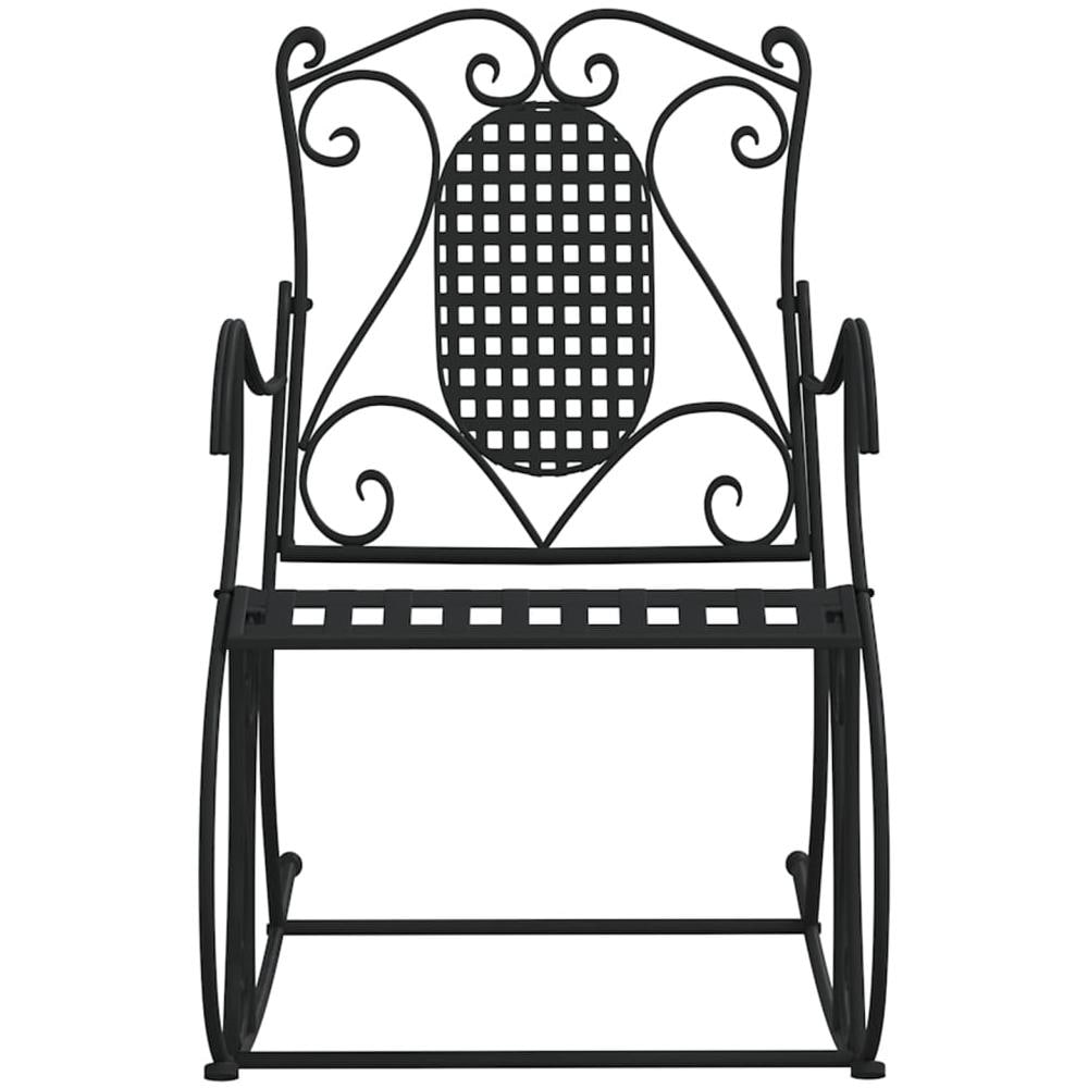 Panchina a Dondolo 84 cm Nera in Acciaio - Foto 3