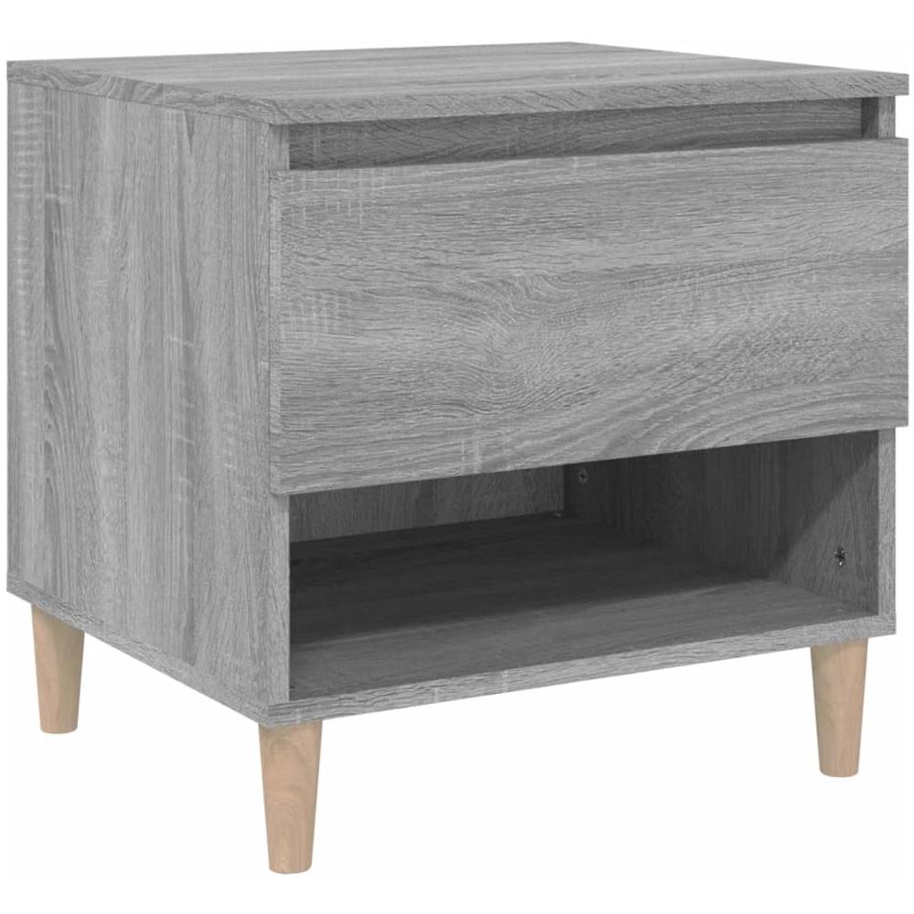 Comodino Grigio Sonoma 50x46x50 Cm In Legno Multistrato - Foto 2