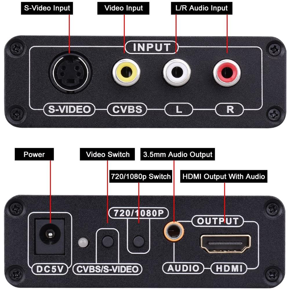 Convertitore Av E S-video A Hdmi Black - Foto 2