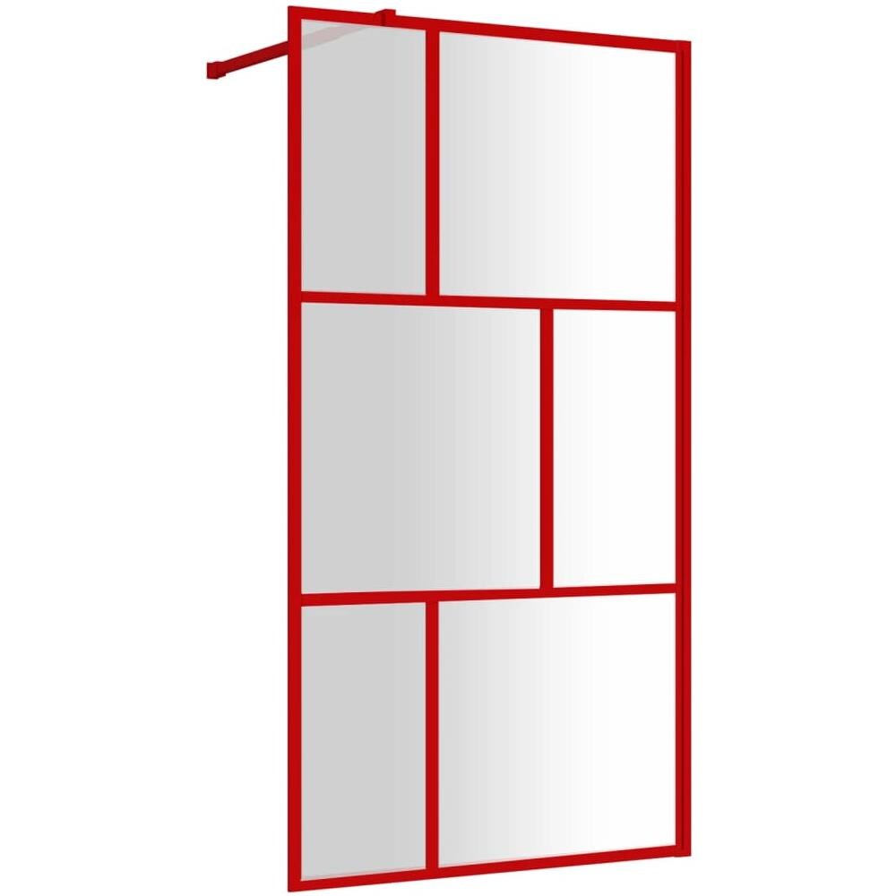 Parete Per Doccia Walk-in Vetro Trasparente Esg 115x195cm Rossa - Foto 2