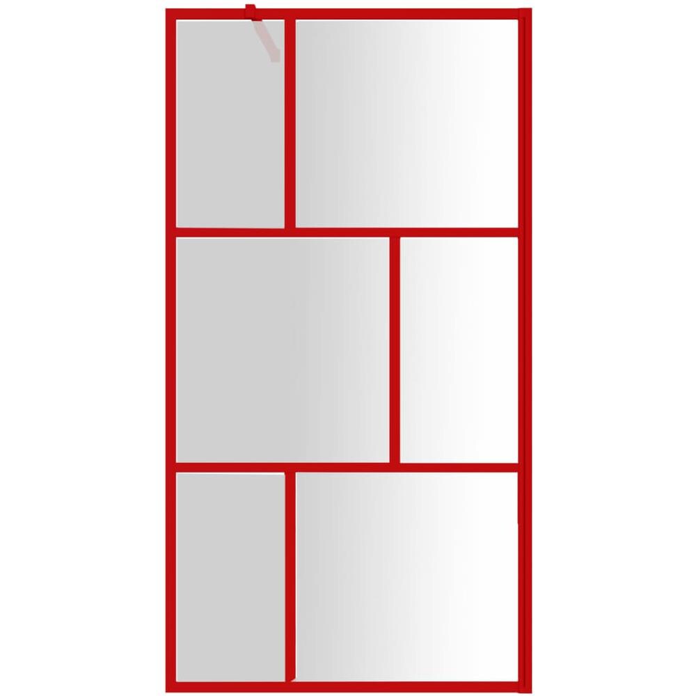 Parete Per Doccia Walk-in Vetro Trasparente Esg 115x195cm Rossa - Foto 3