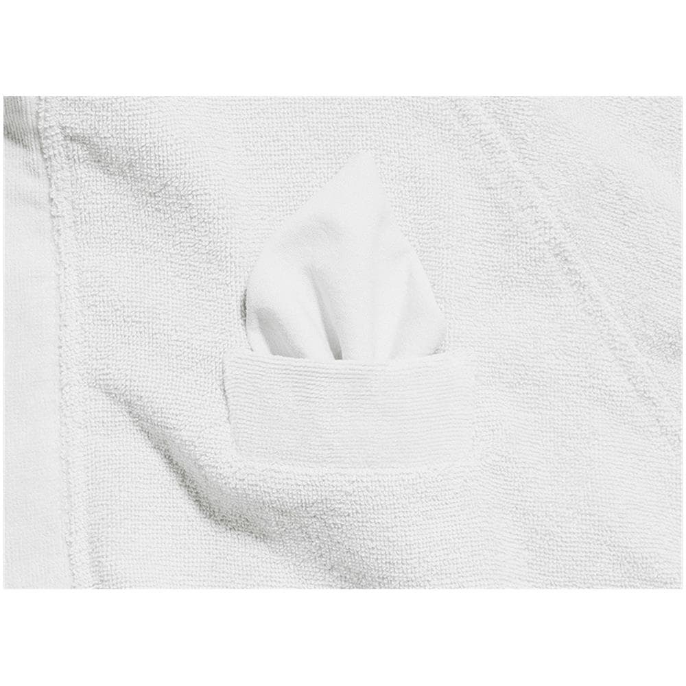 Accappatoio Con Cappuccio E Tasche In Spugna Mod. Joy Tinta Unita Bianco L-xl Bianco - Foto 5