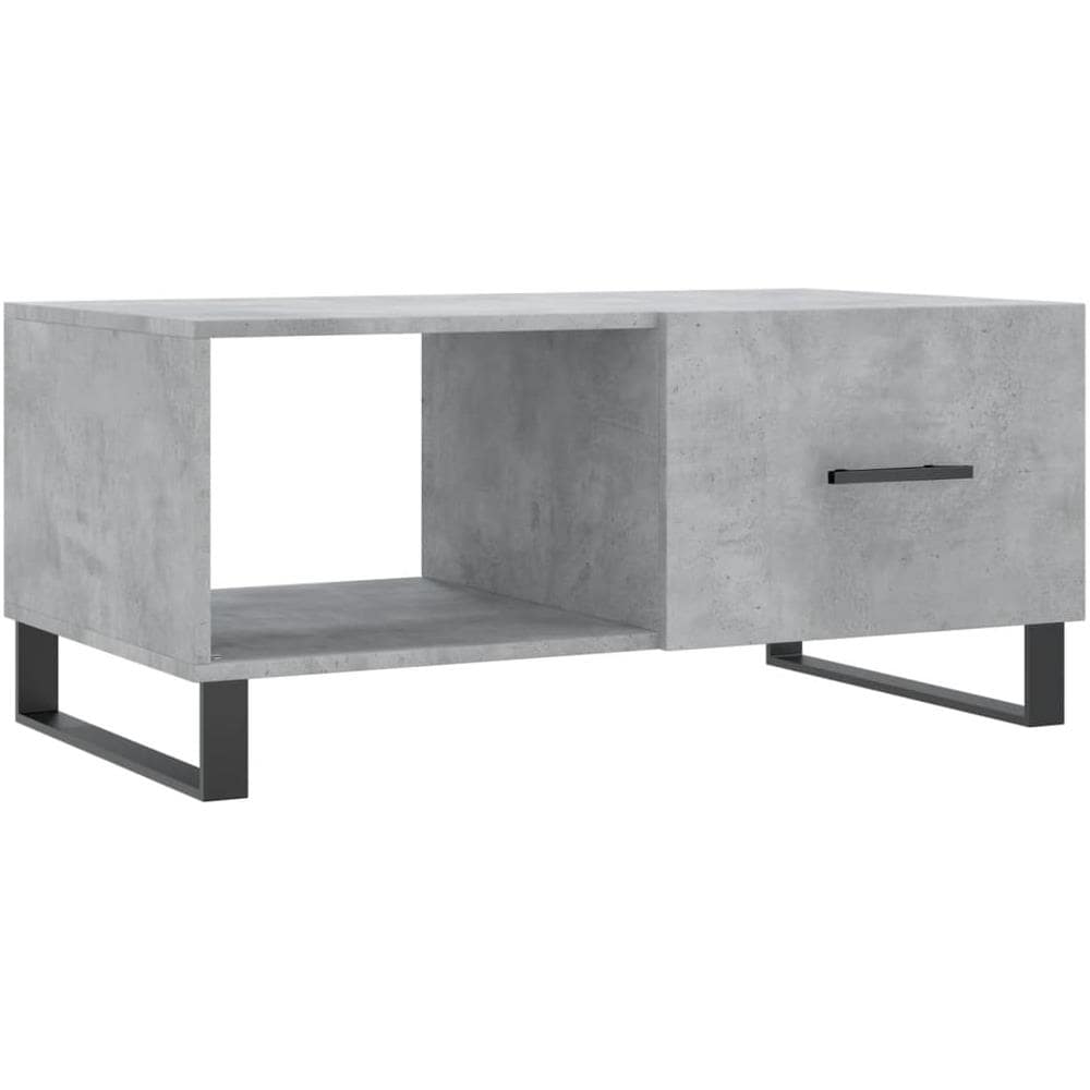 Tavolino Da Salotto Grigio Cemento 90x50x40cm Legno Multistrato - Foto 2