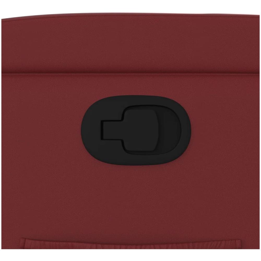 Poltrona Reclinabile Rosso Vino In Similpelle - Foto 8