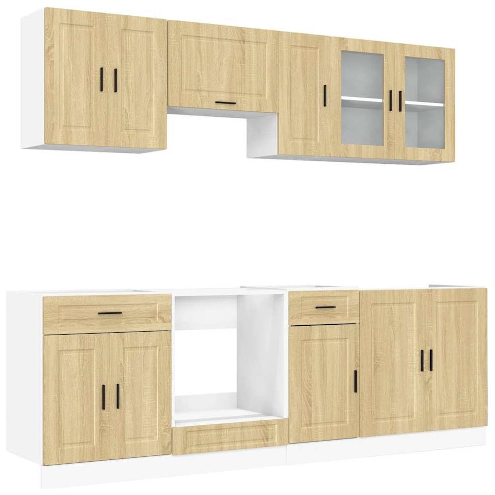 Set Mobili da Cucina 8 pz Kalmar Rovere Sonoma in Truciolato - Foto 1