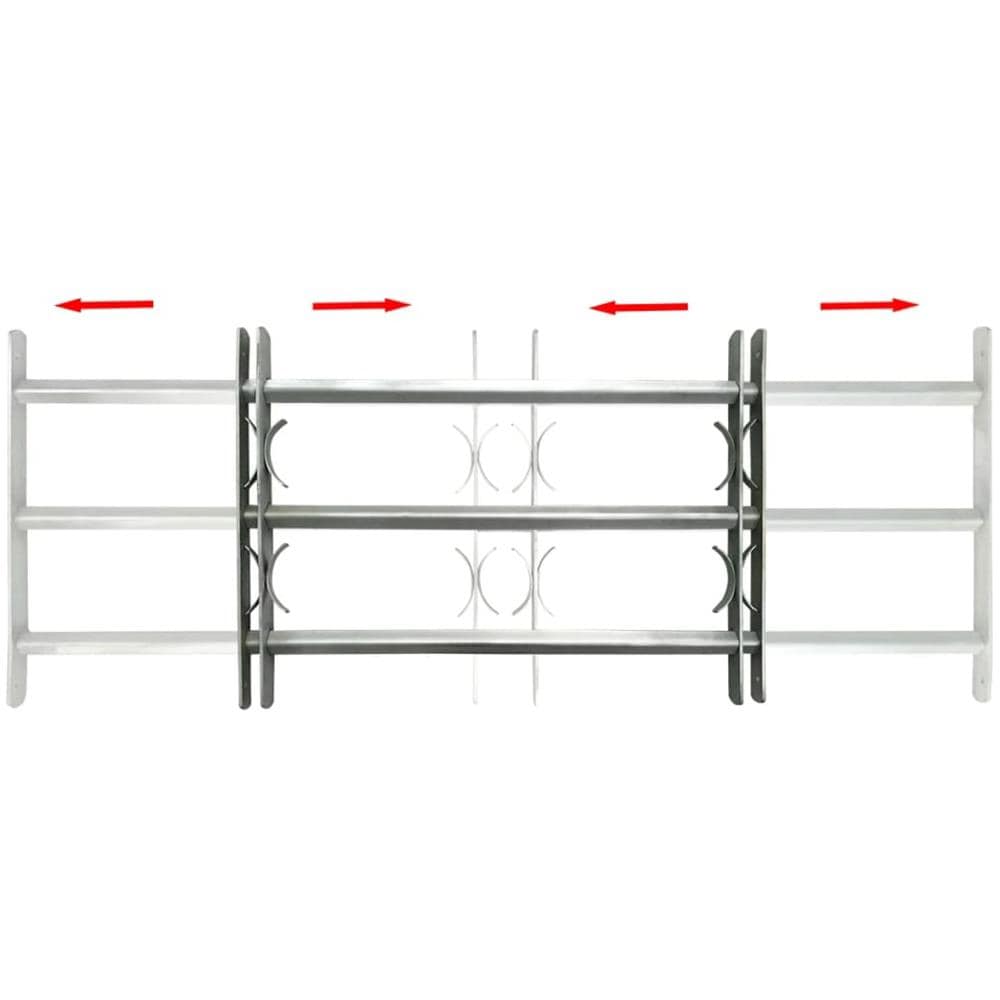 Grate per Finestre Regolabile 3 Barre Trasversali 700-1050 mm - Foto 2