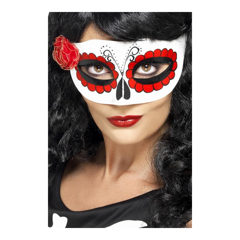 Maschera Bianca Con Rosa Da Donna Taglia Unica - Foto 1