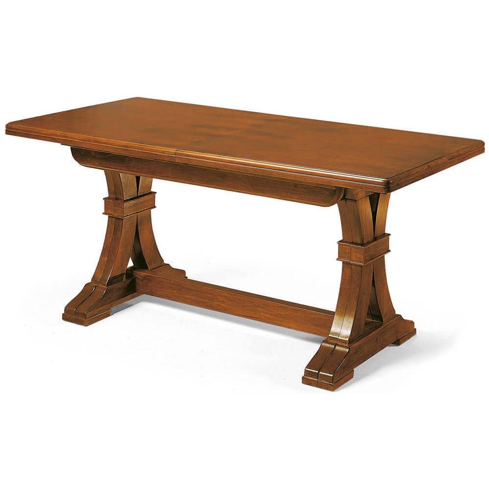 Dustin - Tavolo Da Pranzo Allungabile In Legno Massello Cm 180/225/270/315/360 X 100 - Foto 2