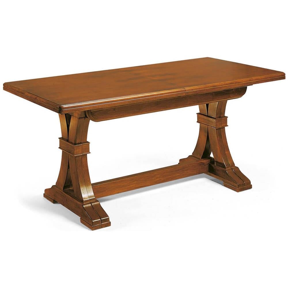 Dustin - Tavolo Da Pranzo Allungabile In Legno Massello Cm 180/225/270/315/360 X 100 - Foto 1