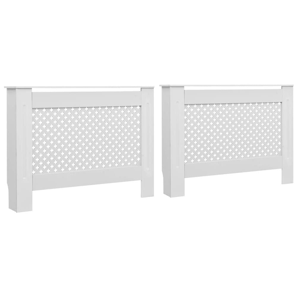 Coperture Per Radiatori 2 Pz Bianche 112x19x81,5 Cm In Mdf - Foto 2