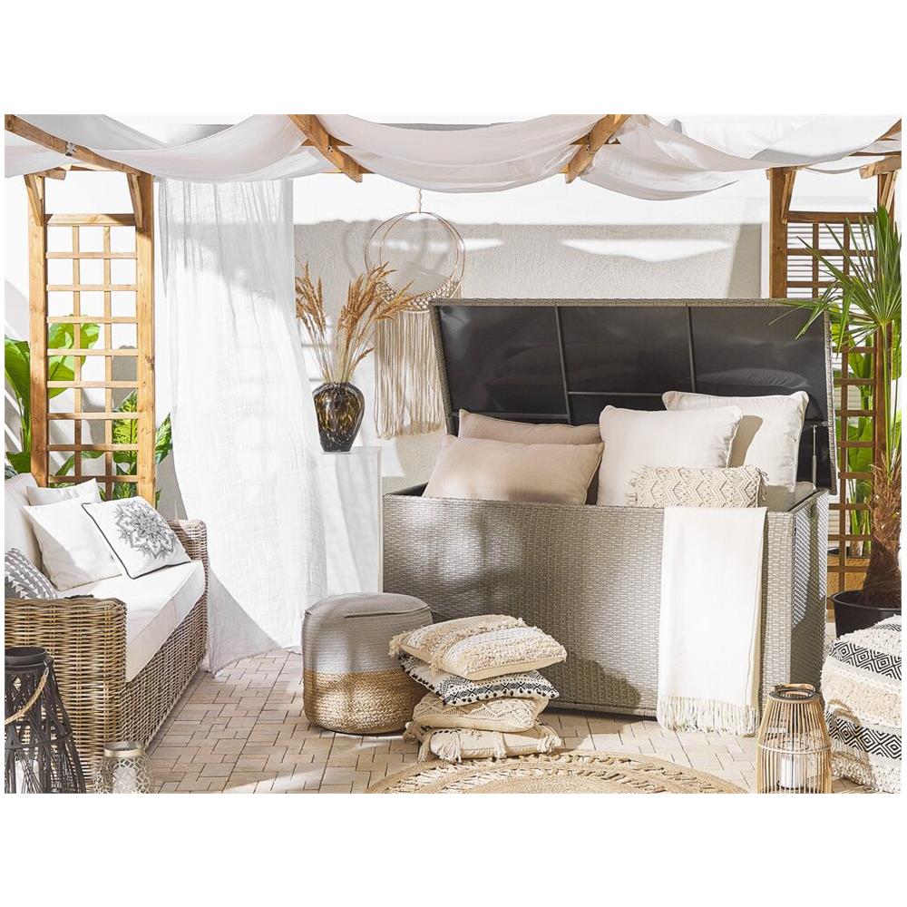Bauletto In Rattan Color Tortora 155 X 75 Cm Modena - Foto 1