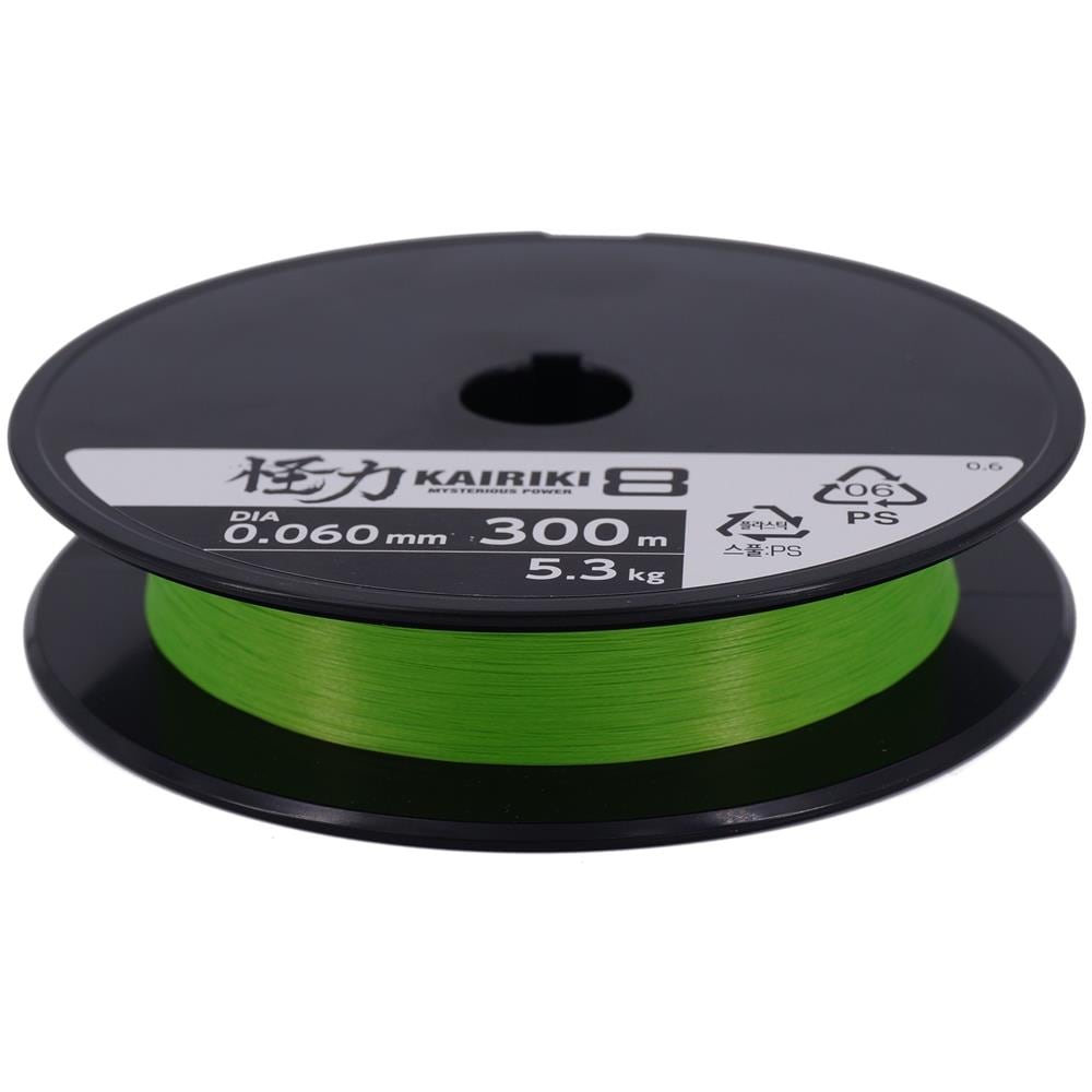 Kairiki 8, 300 Metri, 0.16 Mm, 10.3 / 22,71lbs, Mantis Verde, 8x Intrecciato La Linea Di Pesca 59wpla68r03 - Foto 3