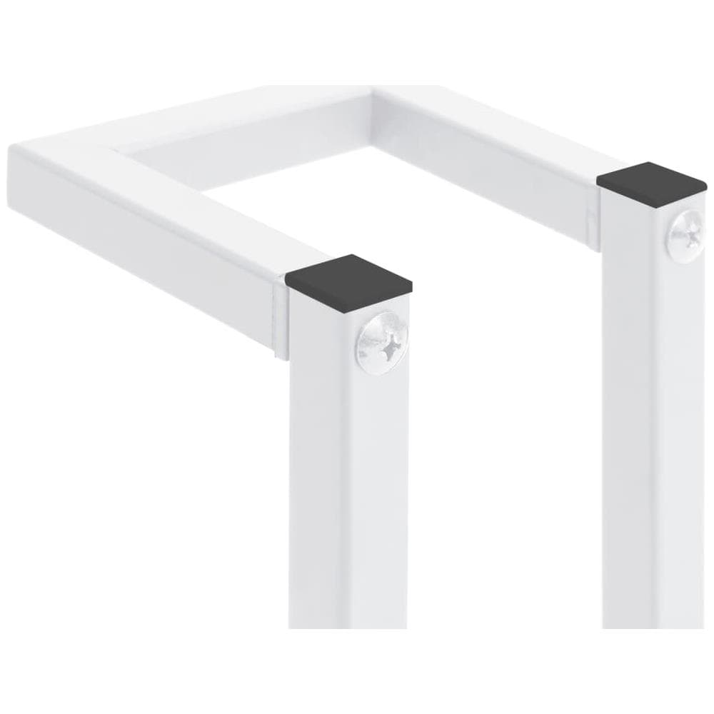 Portasciugamani Bianco 12,5x12,5x60 Cm In Acciaio - Foto 5