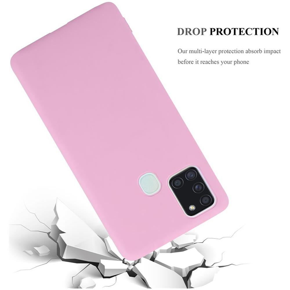 Custodia Compatibile Con Samsung Galaxy A21s In Candy Rosa - Coperchio Protettivo In Silicone Tpu Flessibile - Foto 8