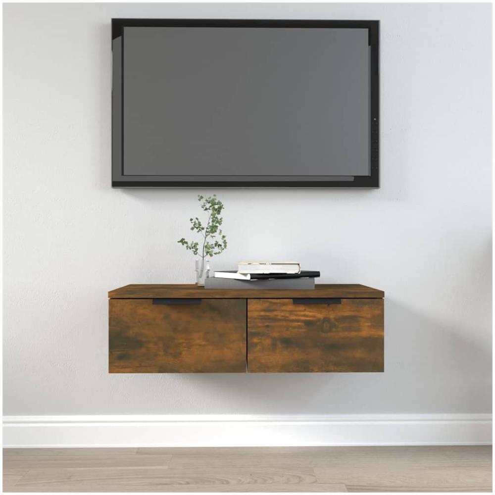 Armadietto A Muro Rovere Fumo 68x30x20 Cm In Legno Multistrato - Foto 1