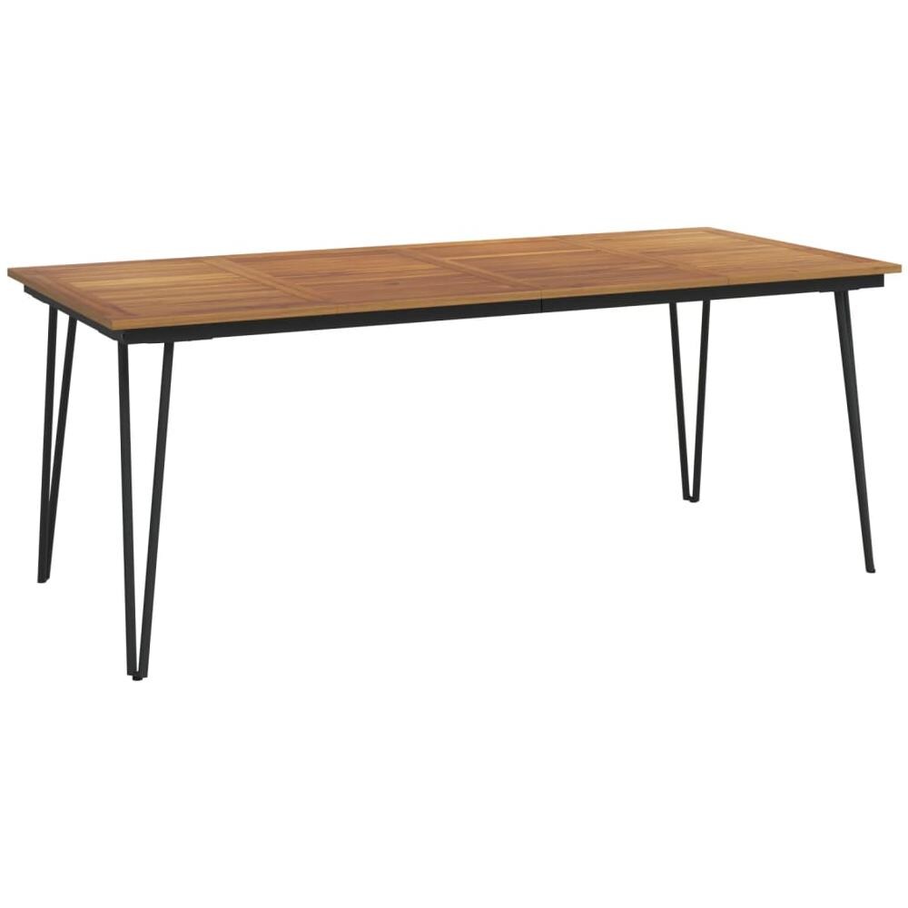 Tavolo Giardino Con Gambe Forcella 200x90x75 Cm Massello Acacia - Foto 2