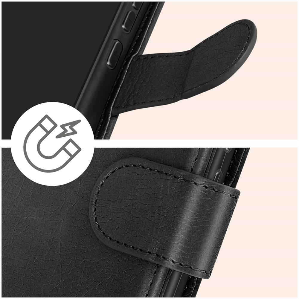 Custodia Per Samsung Galaxy A34 5g Copertina Portacarte E Funzione Supporto Nera - Foto 5