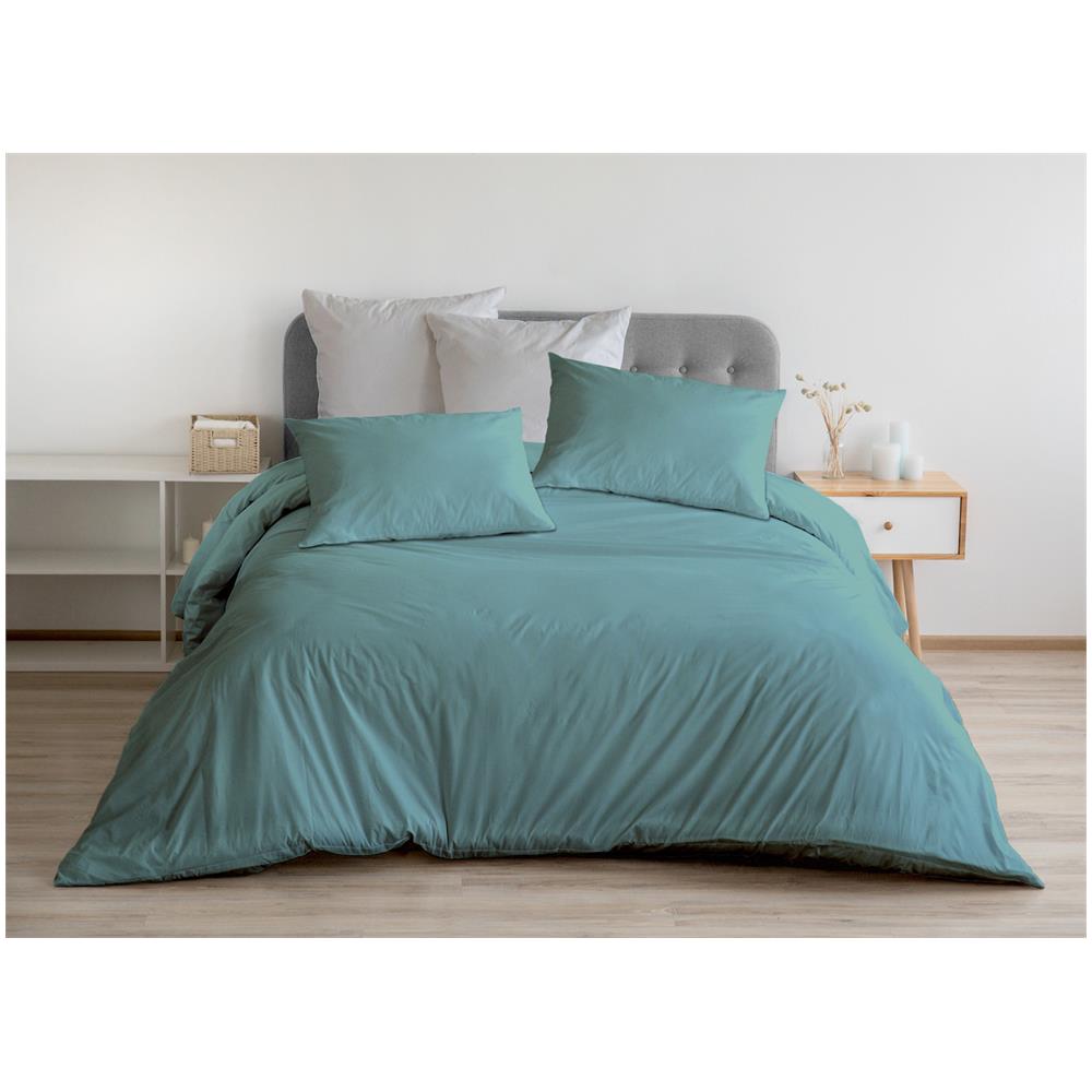 Sacco Copripiumino In 100% Cotone Percalle Made In Italy In Tinta Unita Vari Colori Matrimoniale Verde - Foto 1