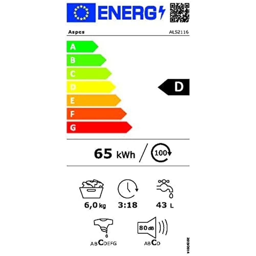 Lavatrice Caricamento dall'Alto ALS2116 6 kg Classe D Centrifuga 1200 giri Colore Bianco - Foto 3