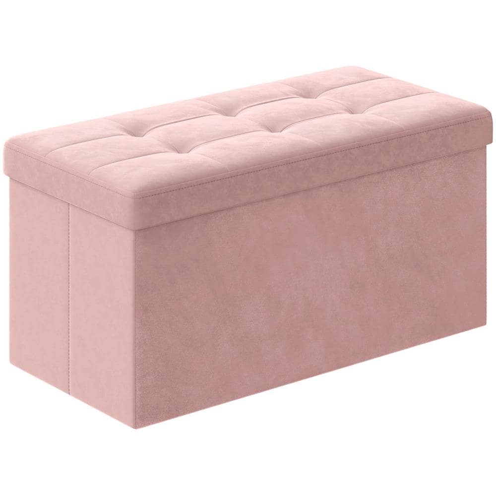 PUFA - LSF247R01 Pouf organizer in velluto MDF rosa pastello - Foto 1