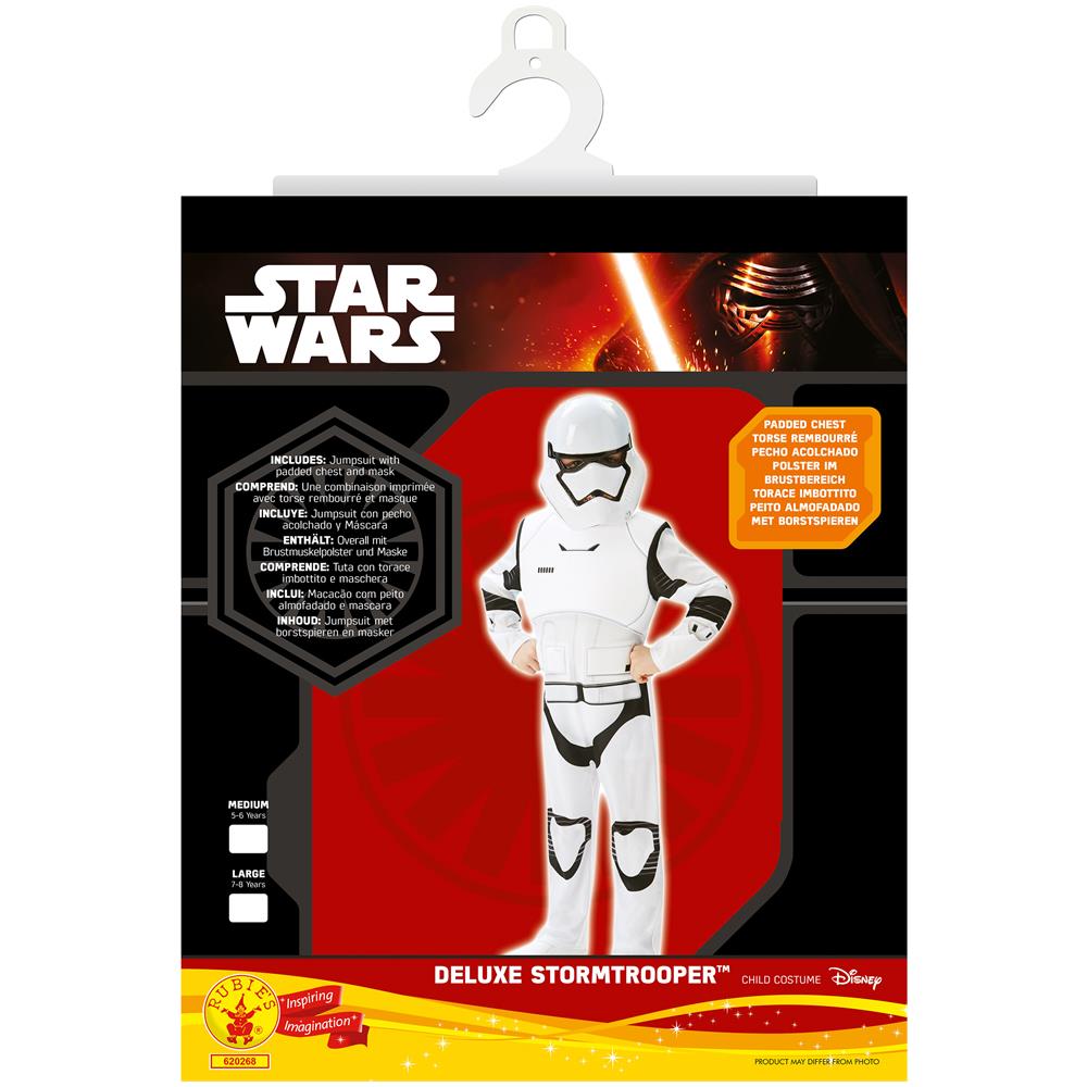 Costume Originale Da Stormtrooper - Star Wars Vii, Versione Deluxe Per Bambino 11 A 12 Anni - Foto 2