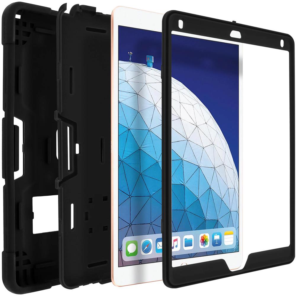 Cover Ipad Pro 10.5 E Air 2019 Protezione Bi-materiale Cavalletto Nero - Foto 1