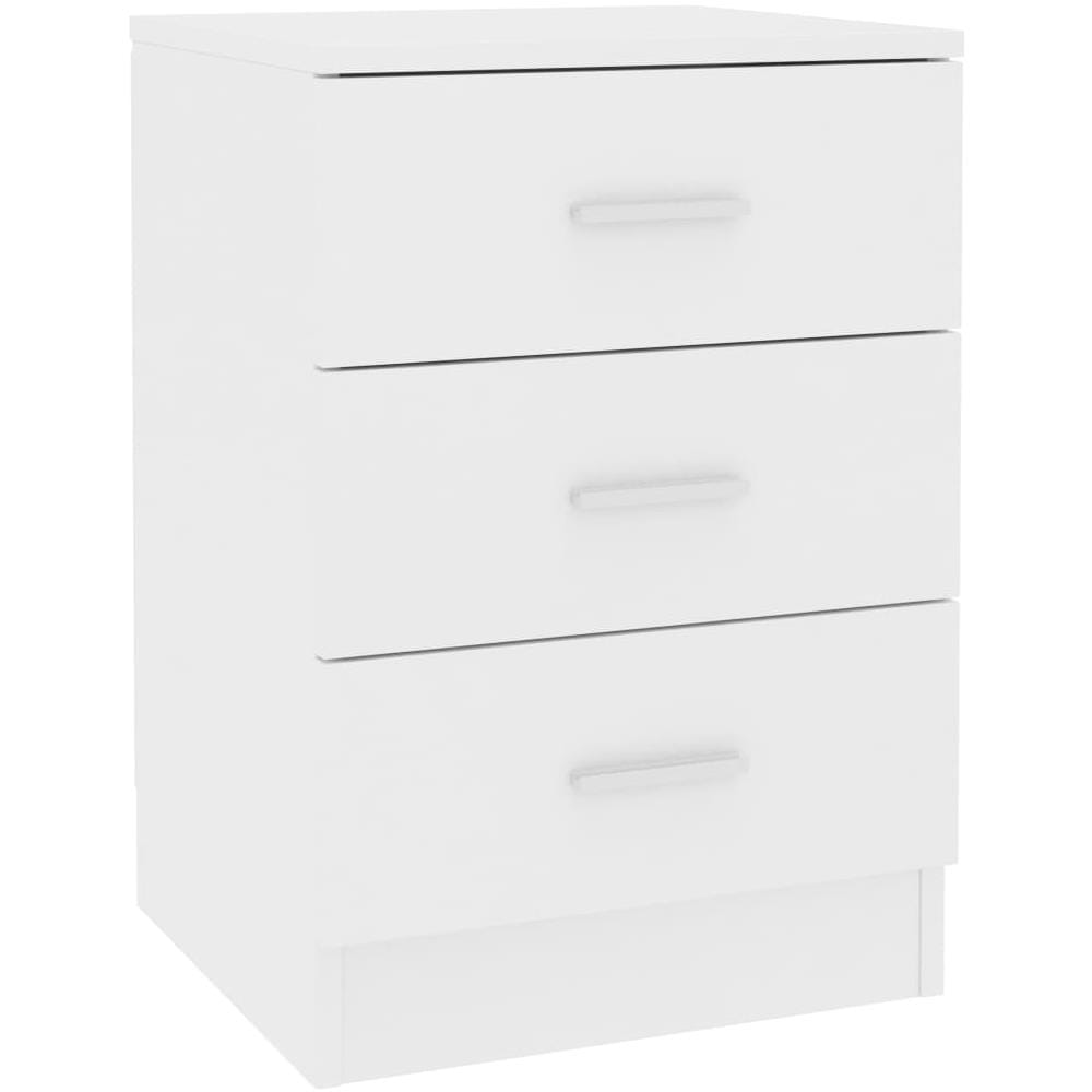 Comodino Bianco 38x35x56 cm in Legno Ingegnerizzato - Foto 2