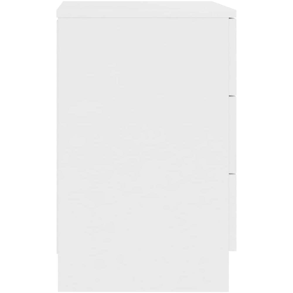 Comodino Bianco 38x35x56 cm in Legno Ingegnerizzato - Foto 8