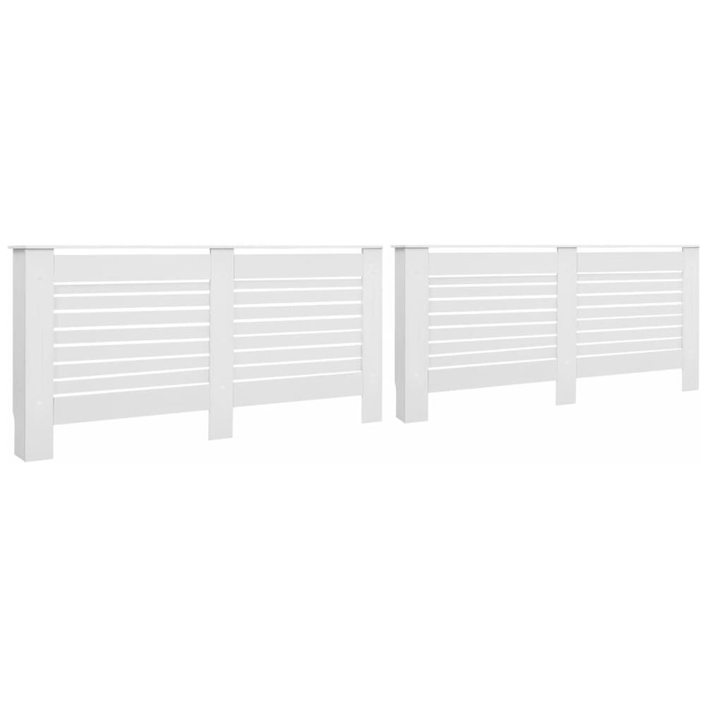 Coperture Per Radiatori 2 Pz Bianche 172x19x81,5 Cm In Mdf - Foto 2