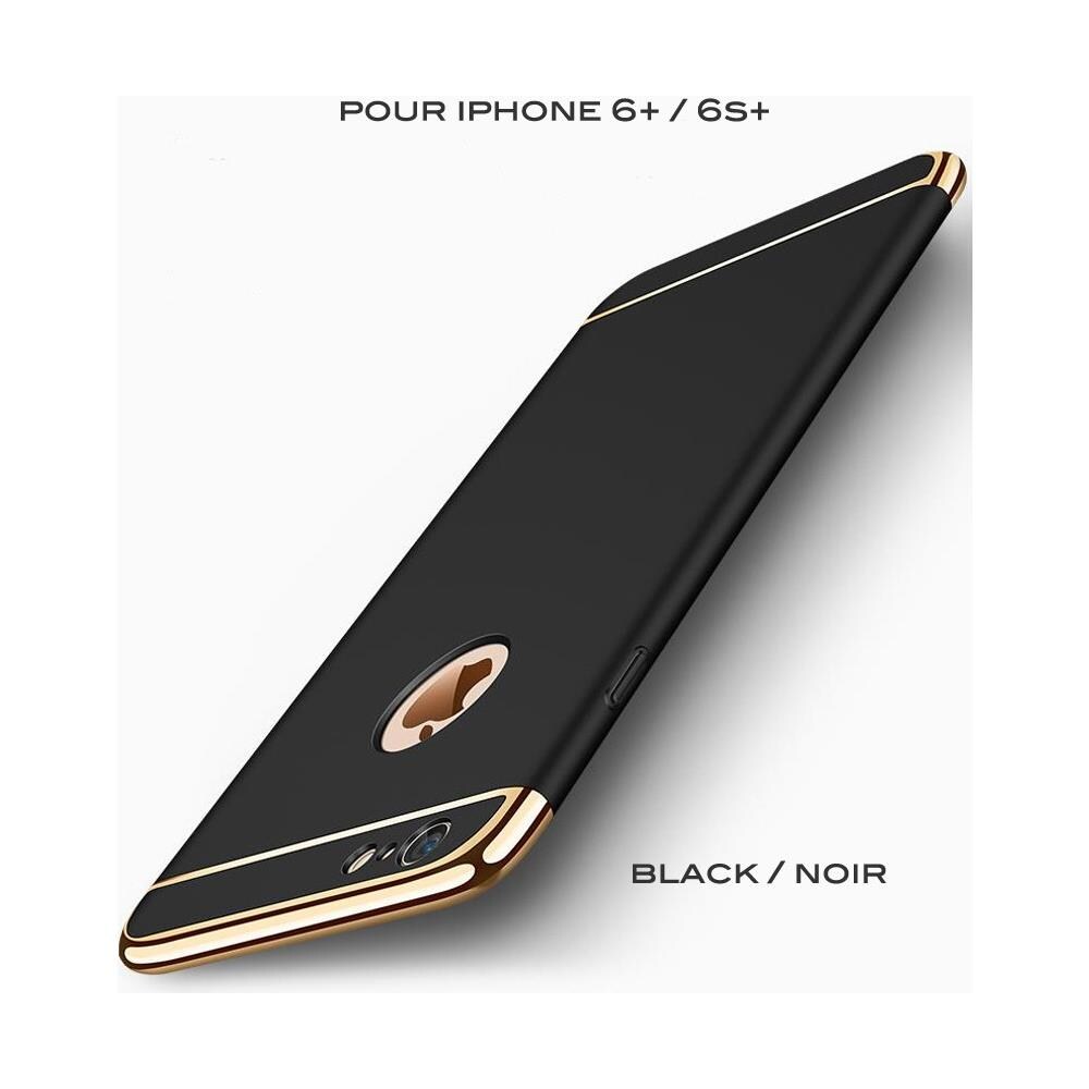 Guscio Sottile Ultra 3 In 1 Iphone Pc Hard Black Gold 6 Plus / 6s More - Foto 1