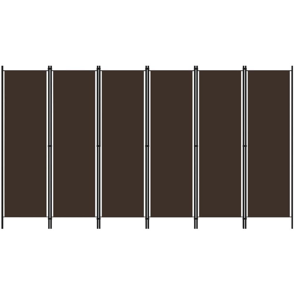 Paravento A 6 Pannelli Marrone 300x180 Cm - Foto 1