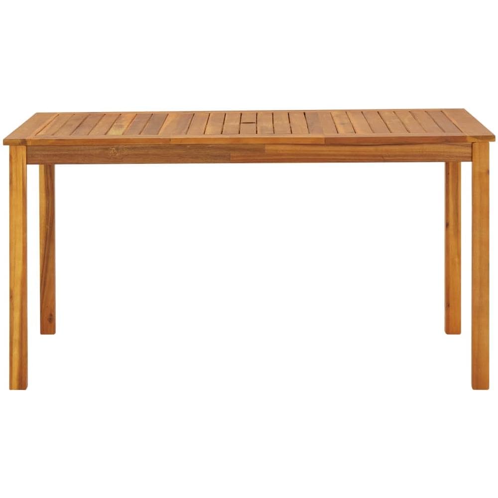 Tavolo da Giardino 140x80x74 cm in Legno Massello di Acacia - Foto 2