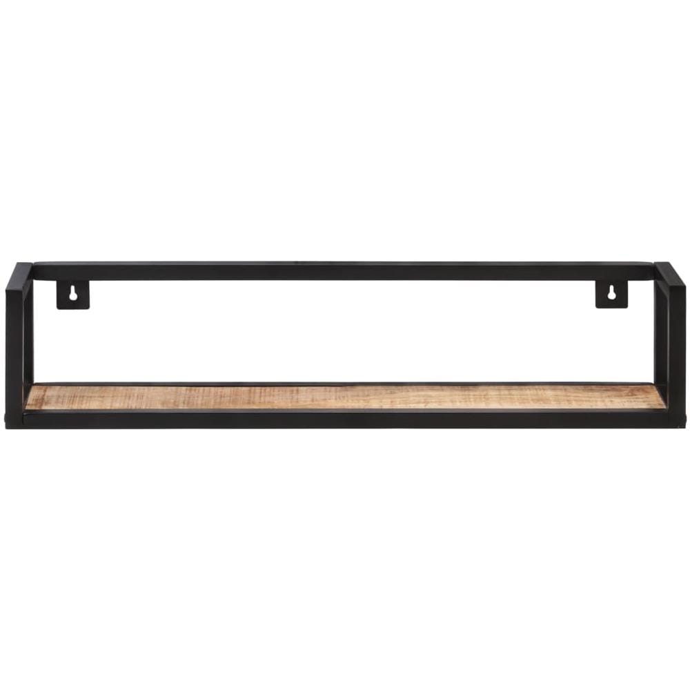 Mensole a Muro 2 pz 80 cm in Legno Massello di Mango Grezzo - Foto 2