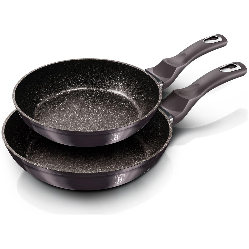 Carbon Pro Set Di Padelle Induzione 22 - 26 Cm In Alluminio Antiaderente Marmo Senza Pfoa Grigio - Foto 4