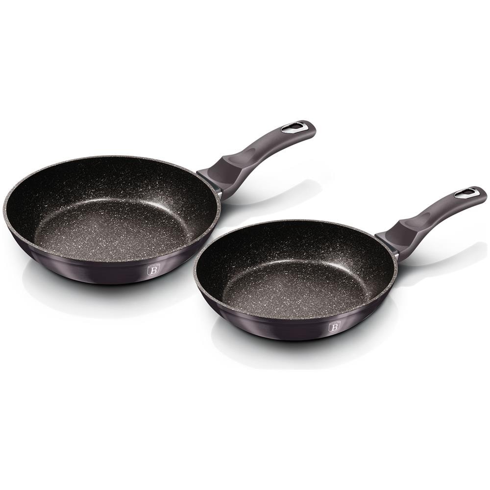 Carbon Pro Set Di Padelle Induzione 22 - 26 Cm In Alluminio Antiaderente Marmo Senza Pfoa Grigio - Foto 1