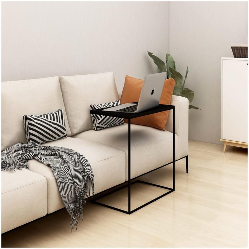 Tavolino da Salotto Nero 55x35x66 cm in Legno Multistrato - Foto 1