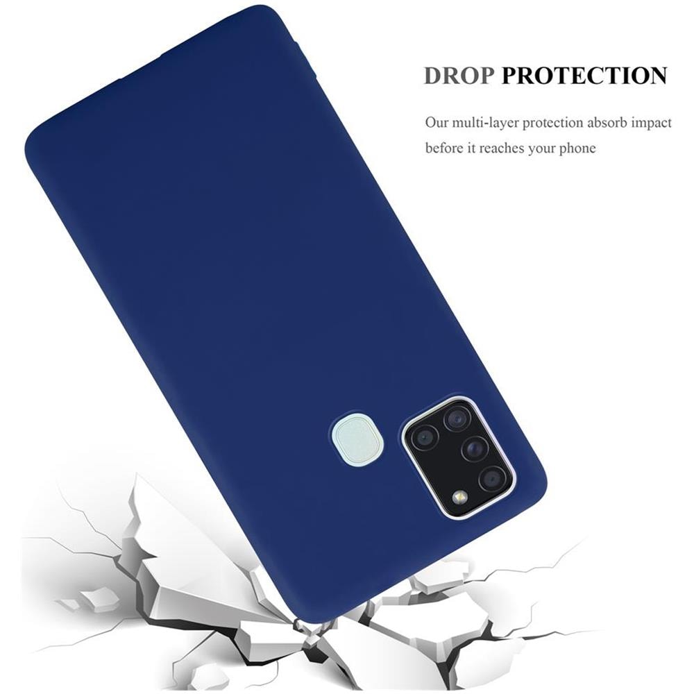Custodia Compatibile Con Samsung Galaxy A21s In Candy Blu Scuro - Coperchio Protettivo In Silicone Tpu Flessibile - Foto 8
