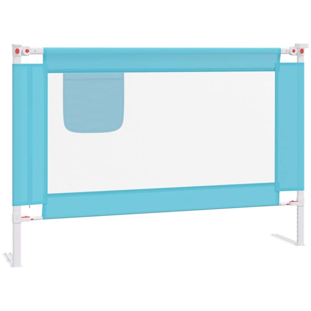 Sponda Letto Di Sicurezza Per Bambini Blu 100x25 Cm In Tessuto - Foto 2